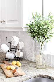 Check spelling or type a new query. Diy Pressed Tin Kitchen Backsplash Bless Er House