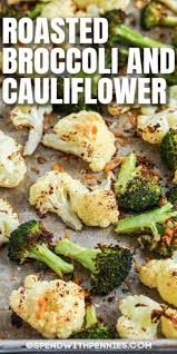Oven Roasted Broccoli And Cauliflower Is A Quick And Easy Side Dish Treat In 2020 Roast Broccoli And Cauliflower Roasted Broccoli Roasted Brocolli And Cauliflower