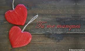 Carte Tu Me Manques Tu Me Manques Tu Me Manques Mon Amour Miss You