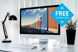 Free Container 5k Imac Mockup Psd Imac Mockup Psd Mockup Design