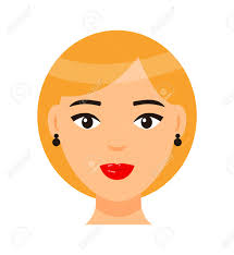 Check spelling or type a new query. Vector Cartoon Character Concept Of Avatar Of Young Blonde Woman With Red Lips And Light Makeup Earrings Isolated Portrait Of Pretty Girl With Elegance Ponytail Hairstyle Attractive Lady Icon Royalty Free Cliparts