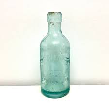Kutscher Brothers Antique Soda Bottle Aqua Glass Bridgeport Etsy In 2021 Old Glass Bottles Aqua Glass Bottle