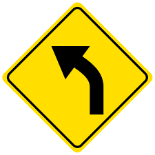 Warning Sign For A Curve To The Left On White Background 1783908 Download Free Vectors Clipart Graphics Vector Art