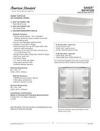 Like its cousin, this tub is also constructed from. American Standard 2647 102 011 User Manual Manualzz