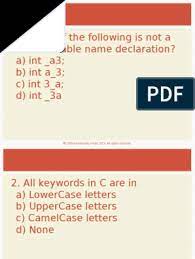 When it comes to naming variables, styleguides generally fall into one of two camps: C Questions C Programming Language Integer Computer Science