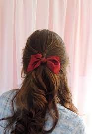 Red Hair Bow Burgundy Red Silk Bow Satin Hair Bow Barrette Red Hair Bow Hair Bows Bright Red Hair