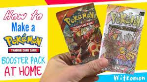 Make your own pokemon cards. How To Make A Pokemon Booster Pack Youtube