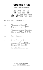 Strange Fruit By Billie Holiday Guitar Chords Lyrics Guitar Instructor