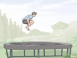 Your goal is to touch as high up as possible, if you can't touch the backboard, just keep trying and jump and reach as high as possible. 3 Ways To Land A Front Flip On The Trampoline Wikihow