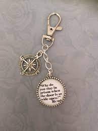 Free returns high quality printing fast shipping Rumi Quote Keyring Keychain
