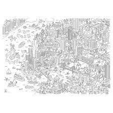Kreiere, teile und dekoriere mit deinen lieben. Omy Large Coloring Poster New York