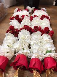 Red And White Garland Carnation Garland Indian Wedding Garland Flower Garland Wedding