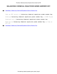 Entdecke rezepte, einrichtungsideen, stilinterpretationen und andere ideen zum ausprobieren. Balancing Chemical Equations Gizmo Answer Key Fill Out And Sign Printable Pdf Template Signnow