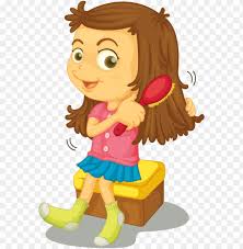 Between 3 and 4 years of age, your child may: Brush Brush Your Hair Clipart Png Image With Transparent Background Toppng