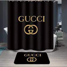 Gucci shower curtain offer an individual privacy while keeping their floor free from water damage.these curtains come in a variety of patterns, materials, and styles to spice up any bathroom décor. L4 Clothing Gucci Shower Curtain Silver And Black Facebook