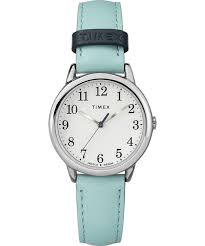 This watch has an easy to read display with large numbers and a solid feel when wearing. Small Old Fashioned Easy Reader Leather Strap Watch Timex