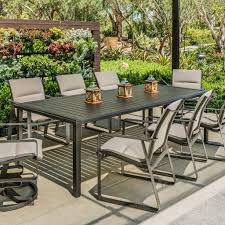 Amici Dining Table Outdoor Living Space Low Back Dining Chairs Outdoor Furniture Sets
