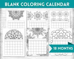 2019 coloring pages printable calendars. Printable Coloring Calendar Blank Calendar 2021 Calendar 18 Etsy