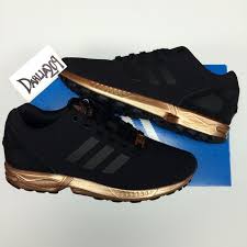 Adidas Black And Rose Gold Trainers Zx Flux Womens Adidas Zx Flux Core Black Copper S78977 Torsion New Limited Rose Gold Clothing Shoes Accessori Adidas Zx Flux Black Adidas Women Adidas Shoes Women