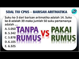 Maybe you would like to learn more about one of these? Trik Cepat Barisan Deret Aritmatika Jumlah N Suku Pertama Tiu Cpns 2021 71 Youtube