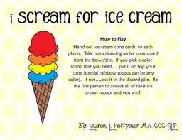 I Scream For Ice Cream Game Ice Cream Games Speech And Language I Scream