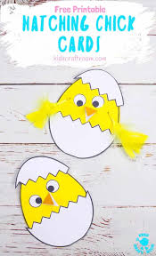 Now take out the ribbon and make lace and tie a bow and paste on the right side of the card. Hatching Chick Easter Card Craft Kids Craft Room
