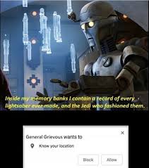 General Grievous Your Lightsabers Will Make A Fine Addition To My Collection Pin On Star Wars