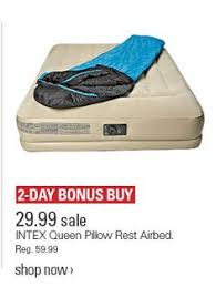 Two Day Bonus Buy 29 99 Sale Intex Queen Pillow Rest Airbed Reg 59 99 Shop Now Intex Air Bed Shop Now