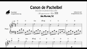 Luz celestial / fuego de infierno. Canon De Pachelbel En Sol Mayor G Version Partitura De Piano Con Acompanamiento Facil Con Acordes Chords Chordify