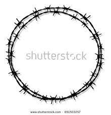 Tattoo Circle Barbed Wire Prison Icon Vector Circle Tattoos Barbed Wire Geometric Line Tattoo