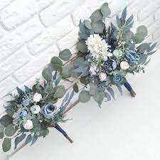 Easy flower crafts that anyone can do. Dusty Blue Peony Eucalyptus Bouquet Navy Blue Bridal Bouquet Etsy Boho Wedding Bouquet Flower Bouquet Wedding Wedding Bouquets
