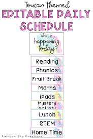 Editable Daily Schedule Inform Students About What Is Happening In The Classroom Each Day With This Easy To Daily Schedule Daily Schedule Cards Class Schedule