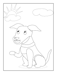 Great for puppy owners, this printable coloring page features a cute and happy dog on a hill. Free Dog Coloring Pages For Download Pdf Verbnow
