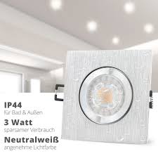 Eckige Einbauleuchte Fur Die Decke Im Bad Led Einbauspots Einbauspots Led