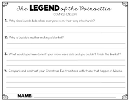Free Legend Of The Poinsettia Activities Susan Jones