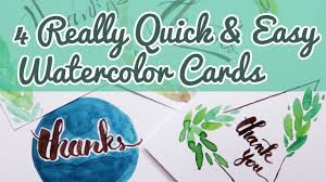 Basic watercolor swatch card template. 4 Really Quick And Easy Diy Watercolour Greeting Cards Youtube