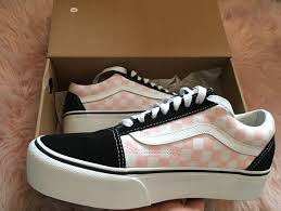 Black White And Blue Checkered Vans Pin By Jessica On Shoes In 2020 Platform Vans Hype Shoes Cute Vans
