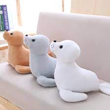 1pc 35cm Cute Stuffed Sea Lion Plush Toy Soft Pillow Kawaii Cartoon Animal Seal Toy Doll For Kids Lovely Chilren S Gift Lion Toys Plush Animals Cute Cartoon Animals