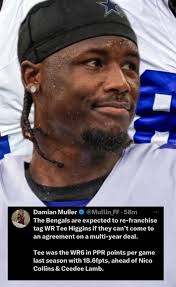 Curious what our record is without Tee Higgins