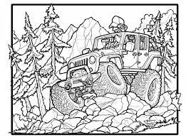 Fun Jeep Wrangler Unlimited Off Roading Great One For The Jeep Coloring Book Coloring Books Truck Coloring Pages Cars Coloring Pages