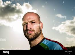 Portrait of Harlequins lock George Robson Stock Photo