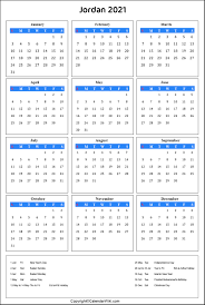 These dates may be modified as official changes are announced, so please check back regularly for updates. Printable Jordan Calendar 2021 With Holidays Public Holidays
