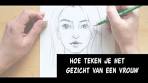 How to draw a woman's face - YouTube