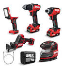 12V Brushless 5-Tool Compact Power Combo Kit with Batteries   Charger Included Skil