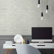 A beautiful white and navy canvas creates a perfect feature wall for any room big or small. Roommates Rmk11078wp Faux Grasscloth Non Textured Peel And Stick Wallpaper 20 5 X 16 5 Feet Light Gray Amazon Com