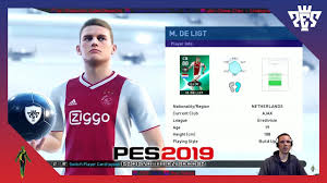 Del piero, mirko vučinić, matthijs de ligt & more! De Ligt Featured Player Spin Myclub Pes 2019 Hd Youtube