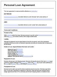 Printable Sample Personal Loan Agreement Form Personal Loans Contract Template Loan Payoff