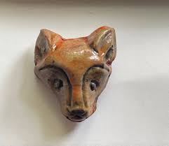 Pottery Fox Sculpture
