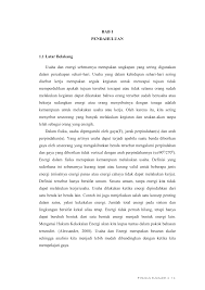 Bab I Pendahuluan 1 1 Latar Belakang Usaha Dan Energi