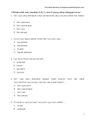 Kain tenun adalah karya seni yang termasuk seni rupa terapan. Us Sd S B K 1 Kunci